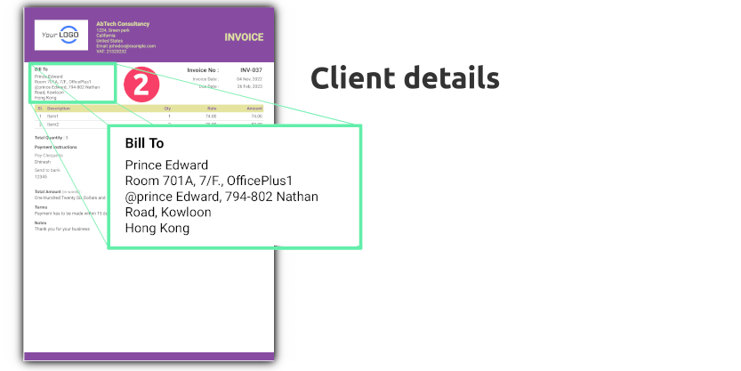 client details