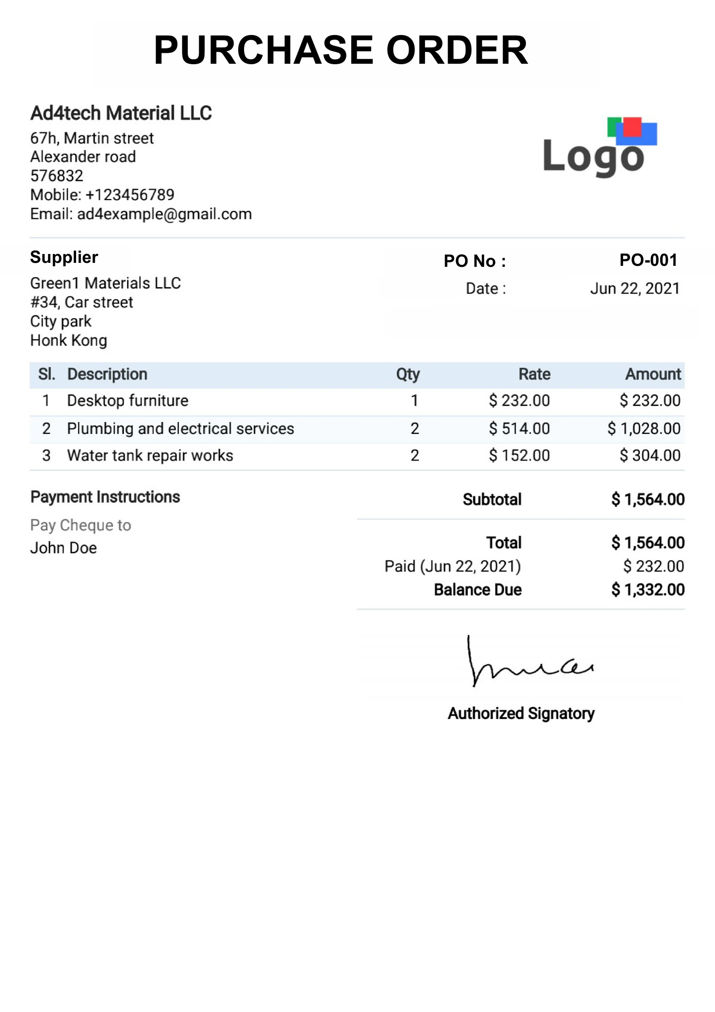 Free invoice Templates