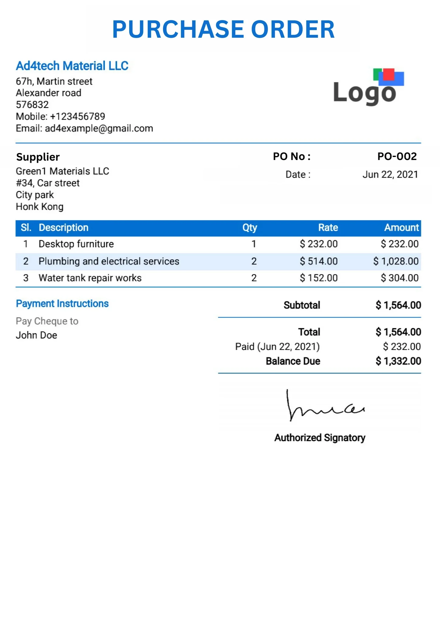 Free invoice Templates