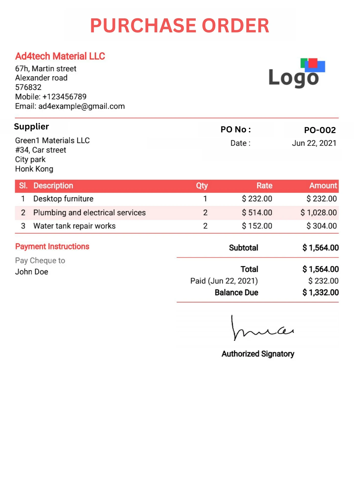 Free invoice Templates